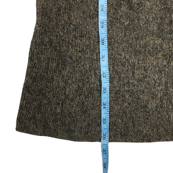 Peruvian Connection Sweater 100% Royal Alpaca Brown Knit Cardigan Duster L -flaw - Picture 6 of 11